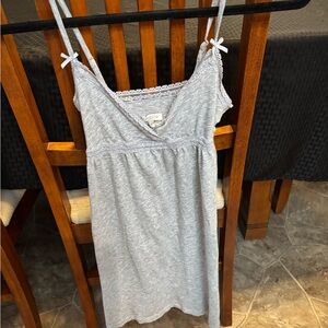 Aerie Heather Gray Lace Chemise